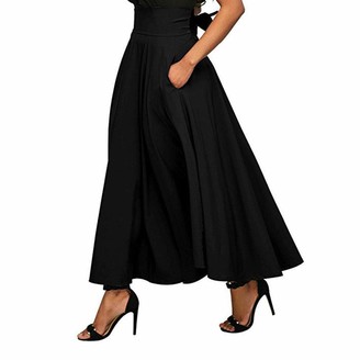 high waisted black skirt pockets