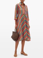 Thumbnail for your product : Le Sirenuse Positano Le Sirenuse, Positano - Lucy Que Onda Abstract-print Belted Cotton Dress - Pink Multi