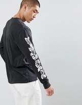 Thumbnail for your product : Obey Olde Rose Long Sleeve T-Shirt In Dusty Black