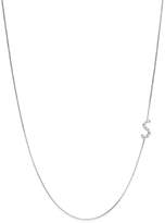 Thumbnail for your product : KC Designs Diamond Side Initial S Necklace in 14K White Gold, .05 ct. t.w.