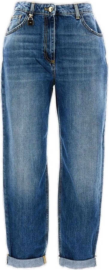 Elisabetta Franchi Embellished Padlock Balloon Jeans