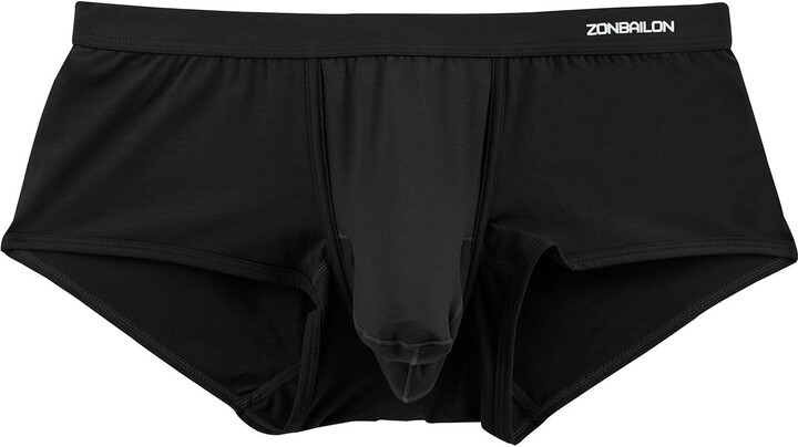 ZONBAILON Men's Bulge Enhancing Brief Dual Pouch Underwear Breathable  Bikini's Boxer Modal Trunk - ShopStyle