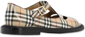Burberry 20mm Hannie Check Print Leather Flats