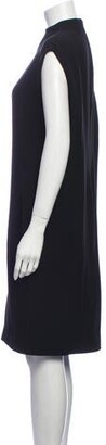 Ralph Lauren Mock Neck Knee-Length Dress Black