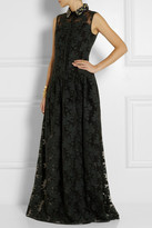 Thumbnail for your product : Erdem Geeta crystal-embellished fil coupé gown