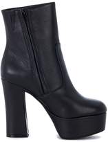 Thumbnail for your product : Jeffrey Campbell Black Leather Ankle Boots With Heel And Plateaux