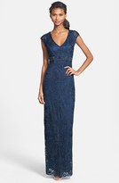 Thumbnail for your product : Sue Wong Embellished Illusion Back Gown