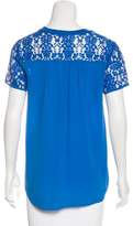 Thumbnail for your product : Rebecca Taylor Short Sleeve Lace Top