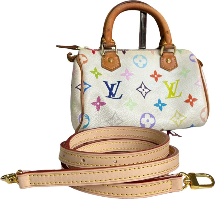 Nano speedy / mini hl leather handbag Louis Vuitton Multicolour in