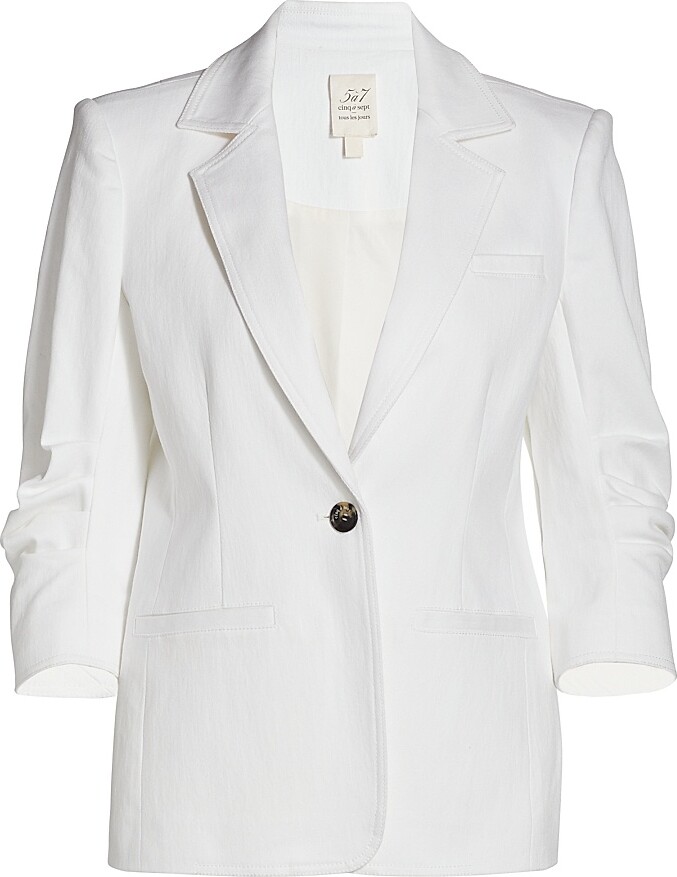 Cinq à Sept Women's Khloe Denim Blazer - White - Size 0