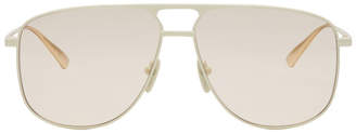 Gucci Off-White Matte Aviator Sunglasses