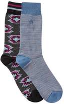 Thumbnail for your product : Original Penguin Assorted Print Crew Socks - Pack of 2