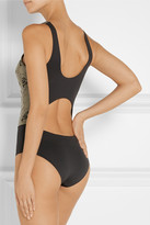 Thumbnail for your product : La Perla Ombre Floral sequined swimsuit