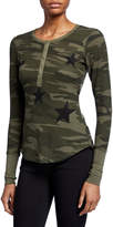 Thumbnail for your product : Sweet Romeo Camo Star-Print Long-Sleeve Thermal Top