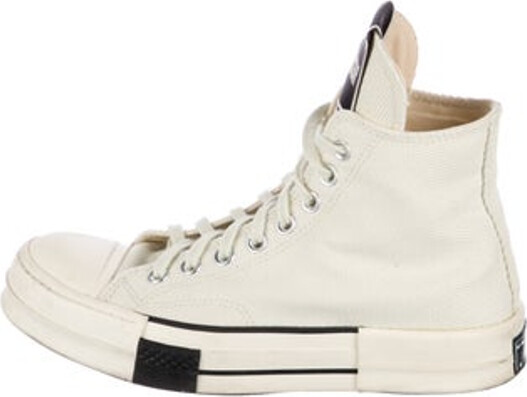 Converse X DRKSHDW Canvas High Top Sneakers White Round-Toes