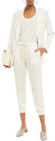 Thumbnail for your product : Enza Costa Cropped Satin Tapered Pants
