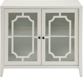 George Oliver Ceara White Finish Console Cabinet
