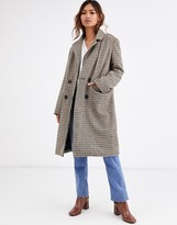 Thumbnail for your product : Qed London double breasted coat in heritage check