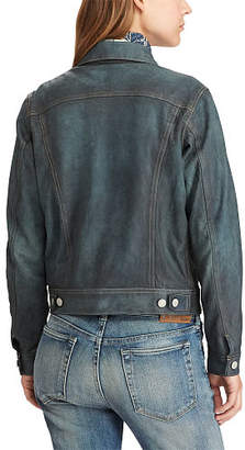Ralph Lauren Indigo Leather Jacket