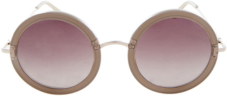The Row Mink And Cream Brown Sunglasses