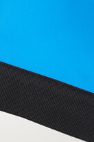 Thumbnail for your product : Koral + David Koma Eve Blackout Two-tone Stretch Sports Bra - Blue