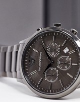 Thumbnail for your product : Emporio Armani grey strap watch