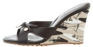 Tod's Leather Slide Wedges