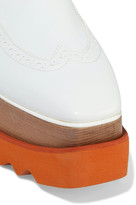 Thumbnail for your product : Stella McCartney Faux Glossed-leather Platform Brogues