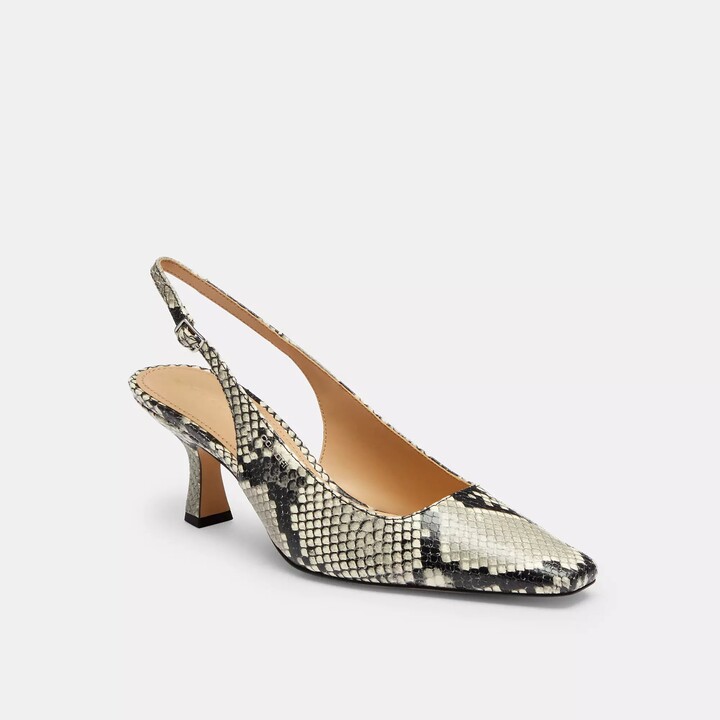 Coach Outlet Slingback Heel With Snake Print
