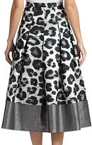 Thumbnail for your product : Sachin + Babi NOIR Pleated Leopard-Print Skirt