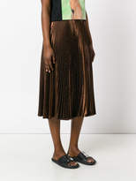 Thumbnail for your product : Christopher Kane pleated lamé skirt