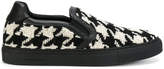 Thumbnail for your product : Ermanno Scervino houndstooth print slip on sneakers