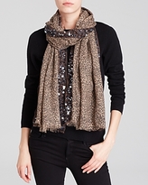 Thumbnail for your product : Rose & Rose Sequin Leopard Print Scarf