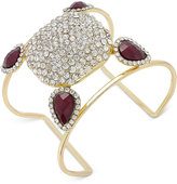 Thumbnail for your product : INC International Concepts Gold-Tone Purple Stone and Pavé Crystal Cuff Bracelet