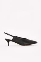 Thumbnail for your product : WallisWallis Black Slingback Pointed Kitten Heel Shoe