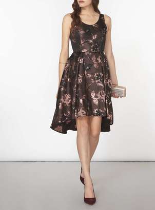 **Luxe Rose gold high-low prom dress