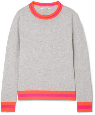 Chinti and Parker Striped Cashmere Sweater - Gray