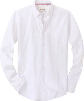 J.VER Men's Casual Long Sleeve Stretch Dress Shirt Wrinkle-Free