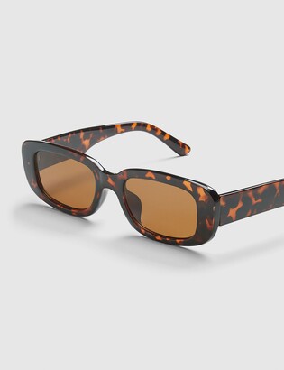 Lane Bryant Oval Sunglasses - Tortoise Print