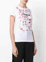 Thumbnail for your product : Dondup floral embroidery T-shirt