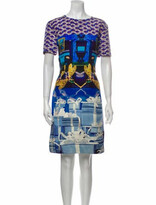 Thumbnail for your product : Mary Katrantzou Silk Knee-Length Dress Blue