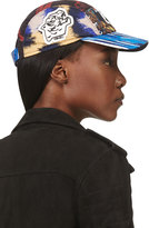 Thumbnail for your product : Kenzo Red & Blue Nylon Mixed Print & Logo Hat