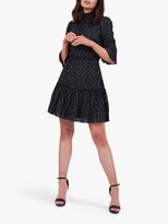Thumbnail for your product : Little Mistress Polka Dot Tiered Mini Dress, Black