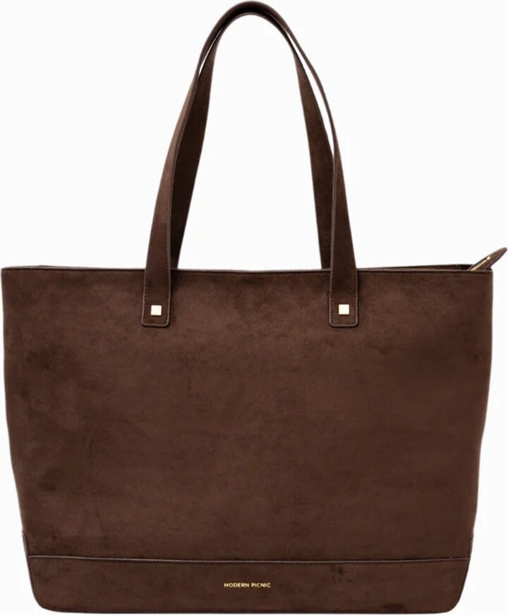 Modern Picnic The Brown Suede Tote