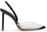 Alexander Wang - Alix Suede And Leather-trimmed Mesh Slingback Pumps - Black