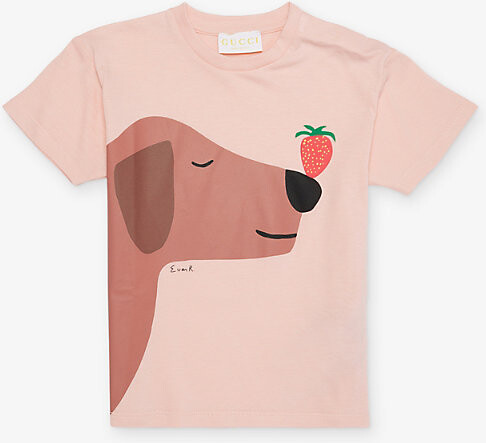 Gucci Smooth Pink/Mc Baby x Euan Roberts Graphic Print Cotton-Jersey T-Shirt 3-36 Months 36 Months