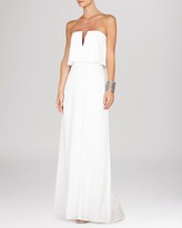 Thumbnail for your product : BCBGMAXAZRIA Gown - Alyse Strapless Notched Blouson