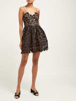 Thumbnail for your product : Self-Portrait Azaelea Floral Lace Mini Dress - Womens - Black