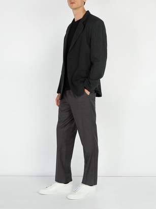 Raey Elasticated Waist Wool Trousers - Mens - Grey