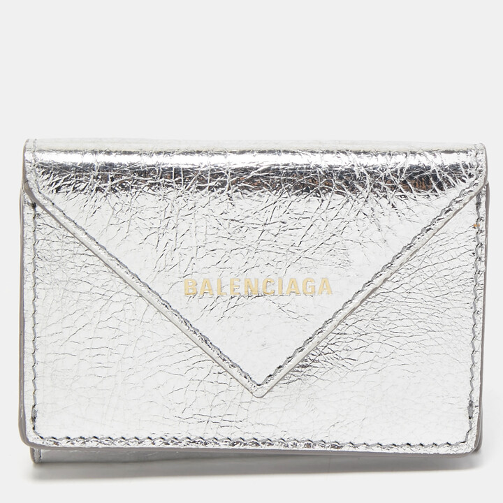 Balenciaga Papier Mini Leather Compact Wallet